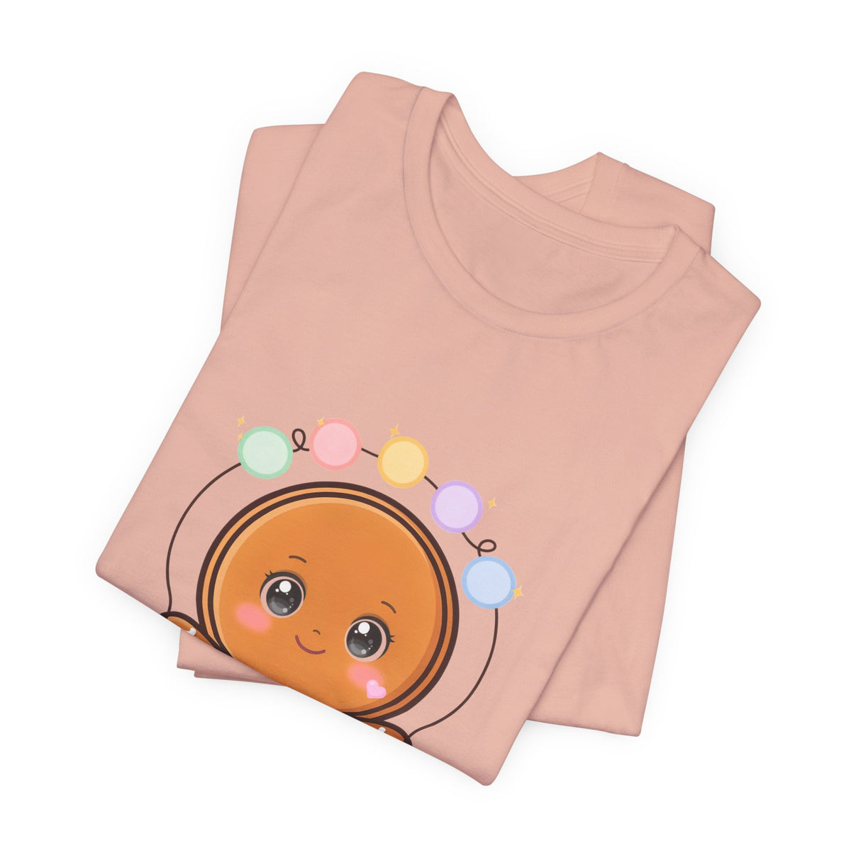Kawaii Gingerbread Man Christmas T-Shirt, Cute Holiday Tee