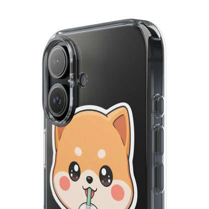 Kawaii Shiba Inu Phone Case for Bubble Tea Lovers