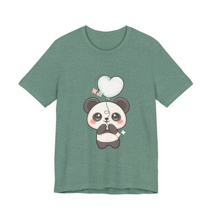 Kawaii Panda T-Shirt with Floating Balloon