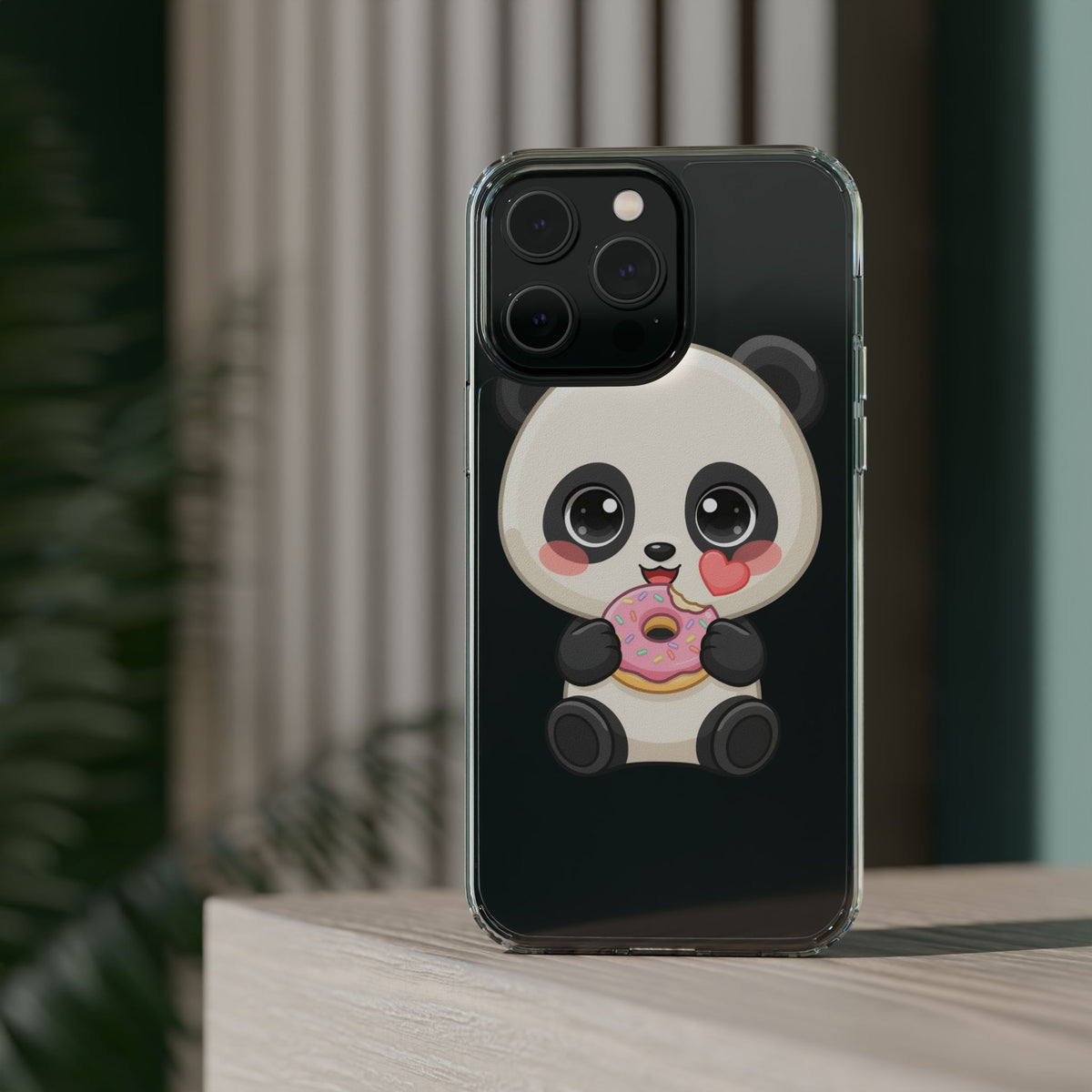 Kawaii Panda Phone Case with Donut