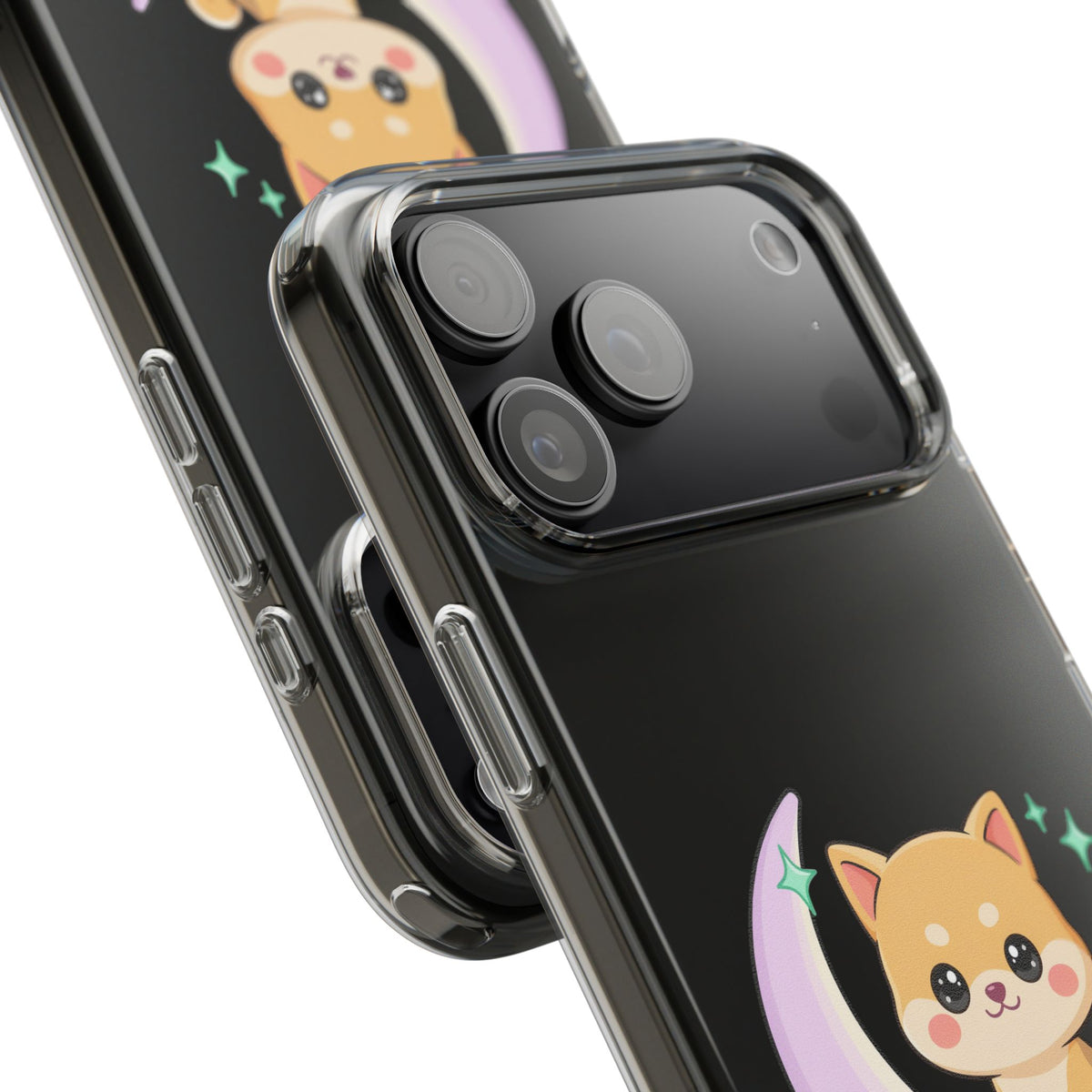 Kawaii Shiba Inu Phone Case – Crescent Moon Cutie