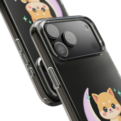 Kawaii Shiba Inu Phone Case – Crescent Moon Cutie