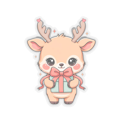 Kawaii Reindeer Sticker for Cute Holiday Decorating