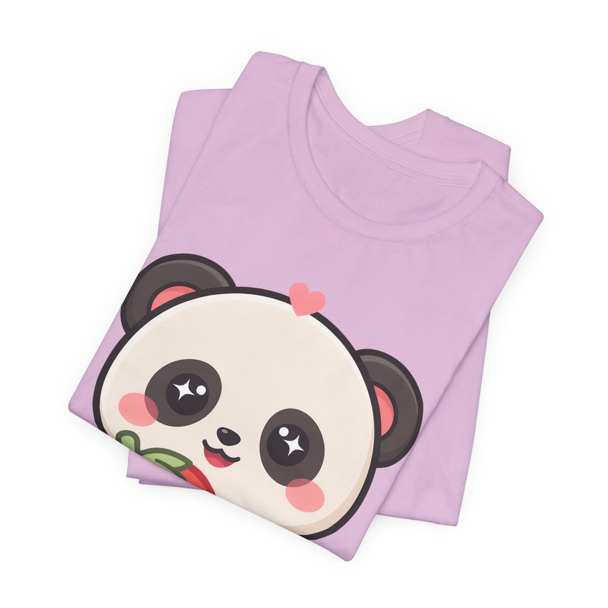 Kawaii Panda Strawberry T-Shirt – Sweet Chibi Animal Tee