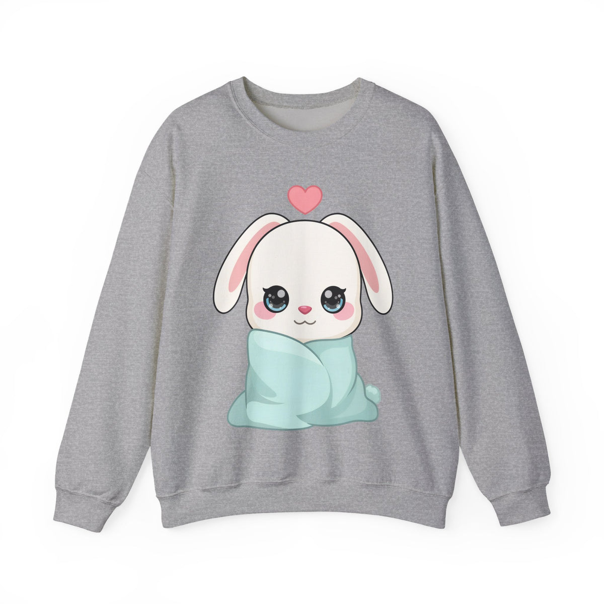 Kawaii Bunny Sweatshirt, Cozy Chibi Rabbit Crewneck