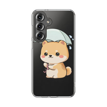 Shiba Inu Phone Case, Kawaii Rainy Day Pup