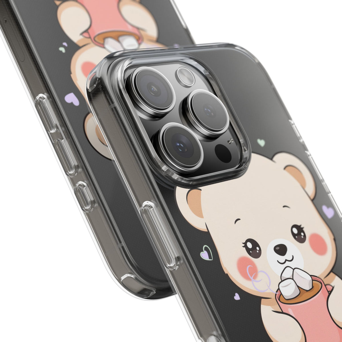 Kawaii Polar Bear Phone Case with Hot Cocoa