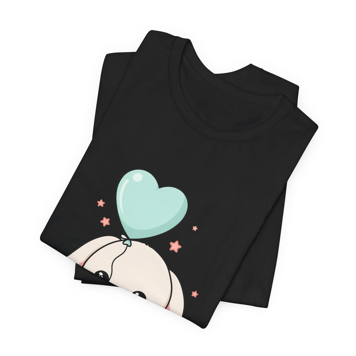 Kawaii Bunny T-Shirt with Balloon – Cute Chibi Rabbit Tee