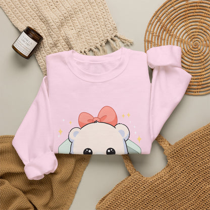 Kawaii Polar Bear Sweatshirt, Cute Gift Box Cub