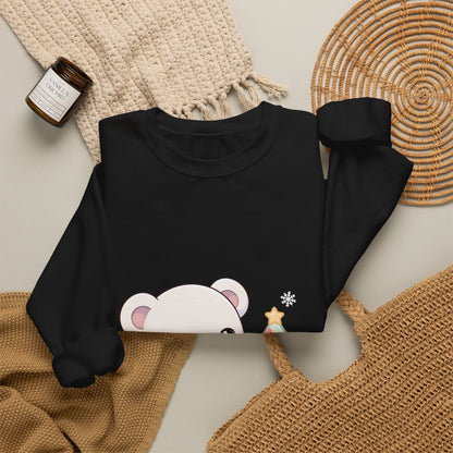 Kawaii Polar Bear Christmas Sweatshirt for Cozy Tree Trimming