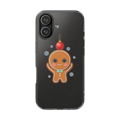 Christmas Gingerbread Phone Case, Cute Kawaii Holiday Gift