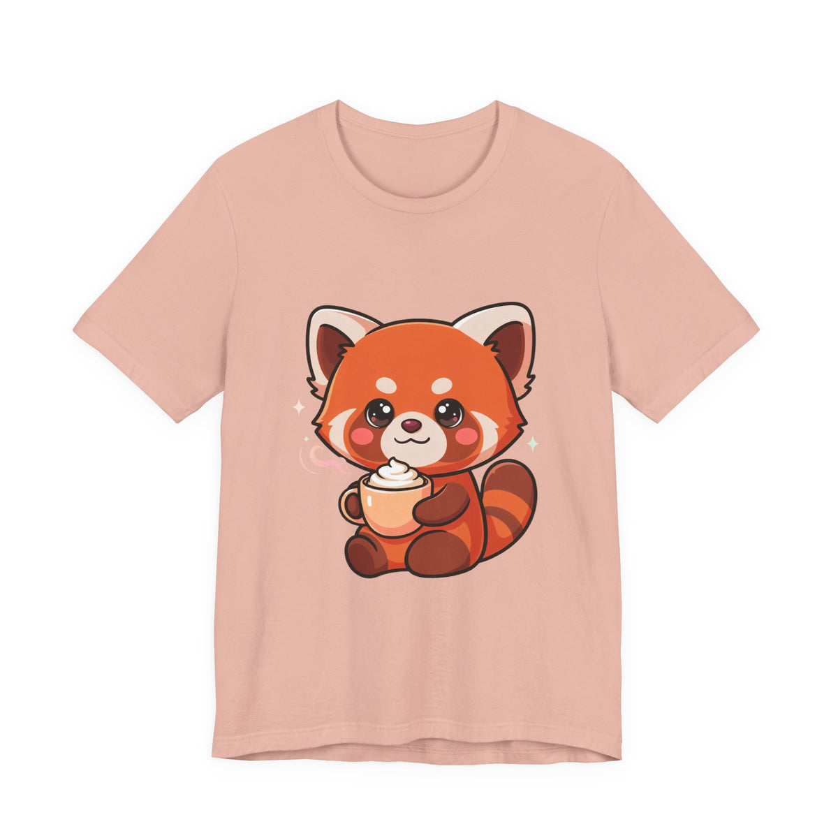 Kawaii Red Panda Coffee Tee for Cute Animal Lovers
