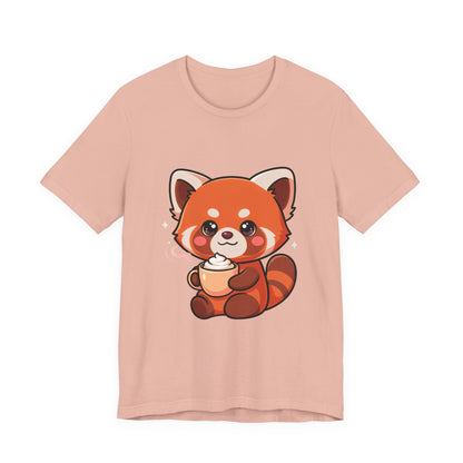 Kawaii Red Panda Coffee Tee for Cute Animal Lovers