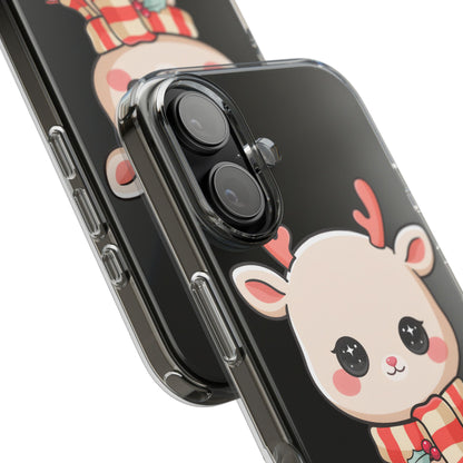 Christmas Reindeer Phone Case, Cute Kawaii Holiday Gift