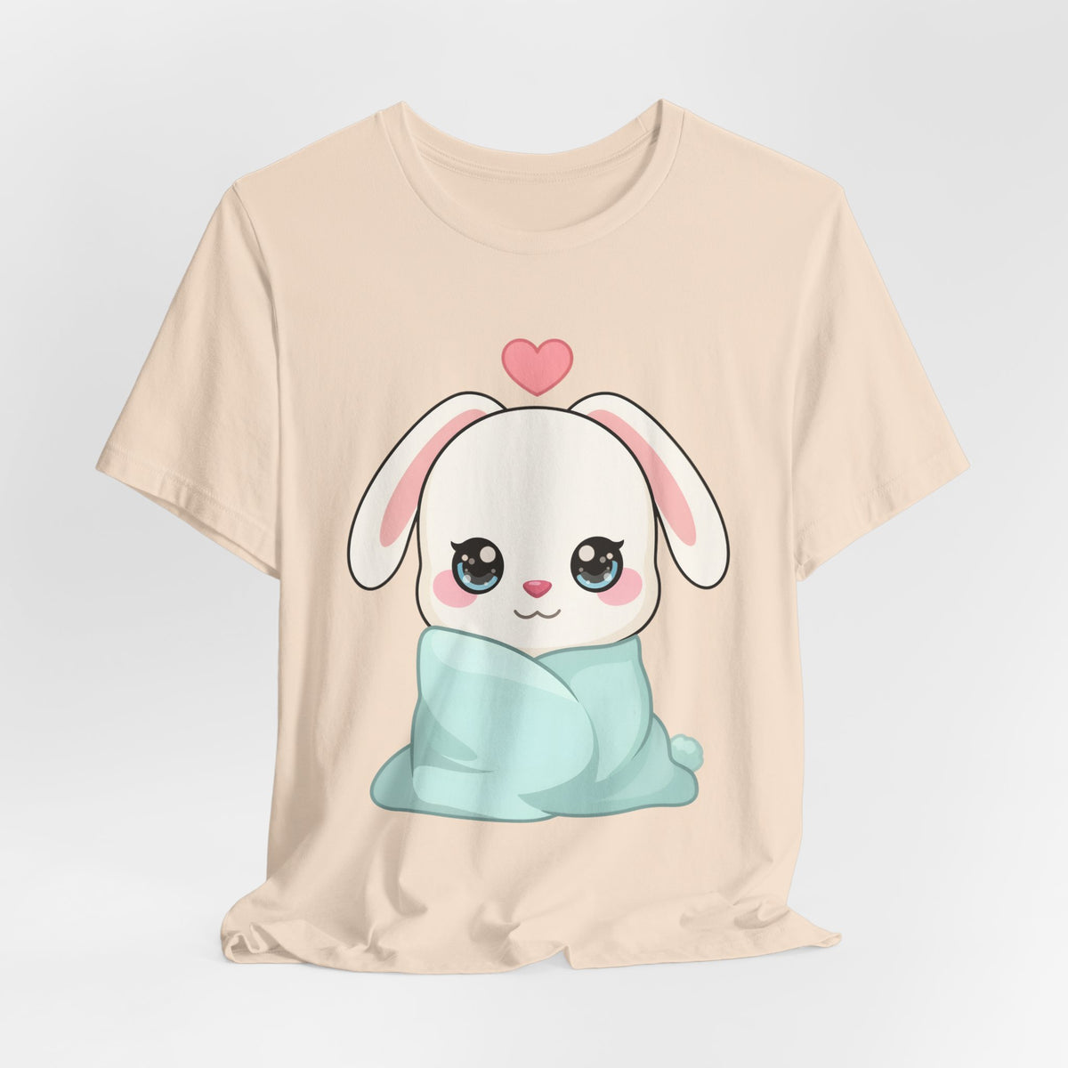 Cozy Bunny T-Shirt, Kawaii Blanket Bunny Tee