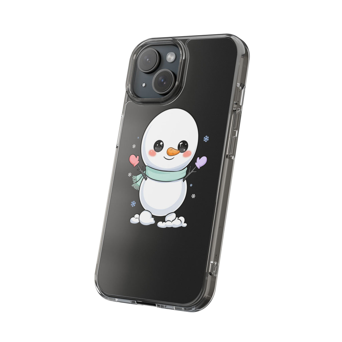 Kawaii Snowman Clear Impact-Resistant Case