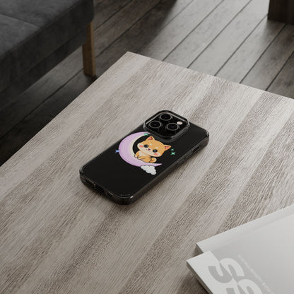 Kawaii Shiba Inu Phone Case – Crescent Moon Cutie