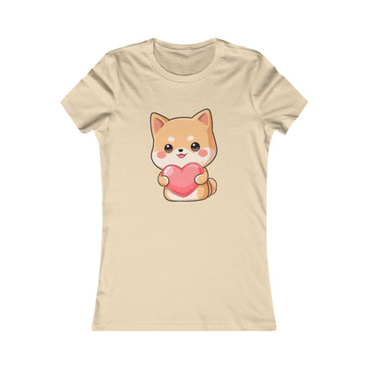 Kawaii Shiba Inu Women's Tee – Cute Heart Dog Shirt
