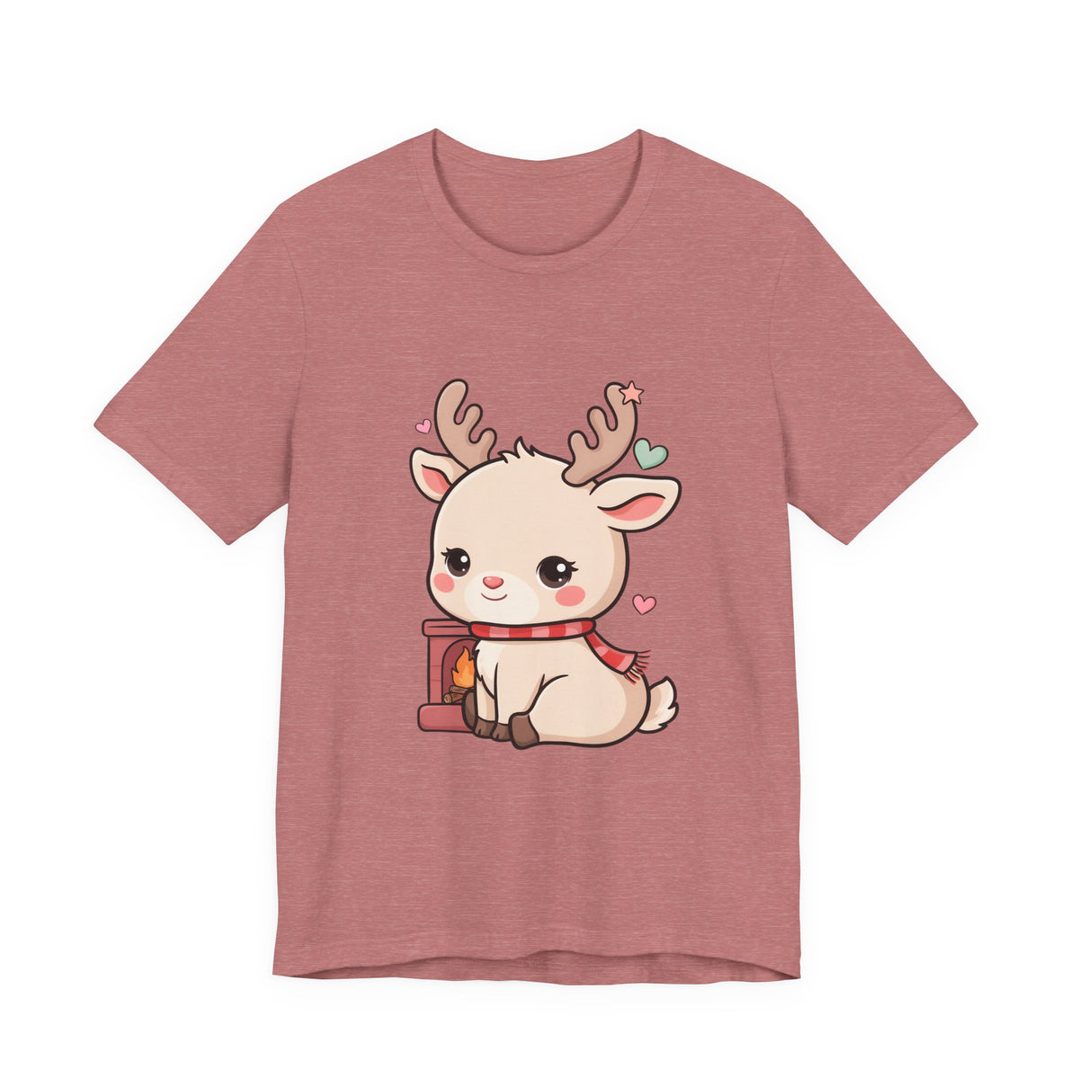 Kawaii Reindeer T-Shirt for Cozy Christmas Fans
