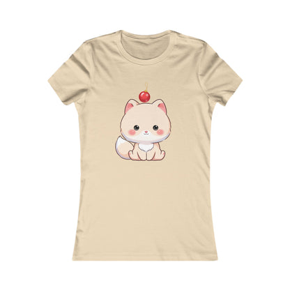 Kawaii Arctic Fox Christmas Tee for Holiday Decorating