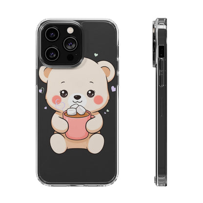 Kawaii Polar Bear Phone Case with Hot Cocoa
