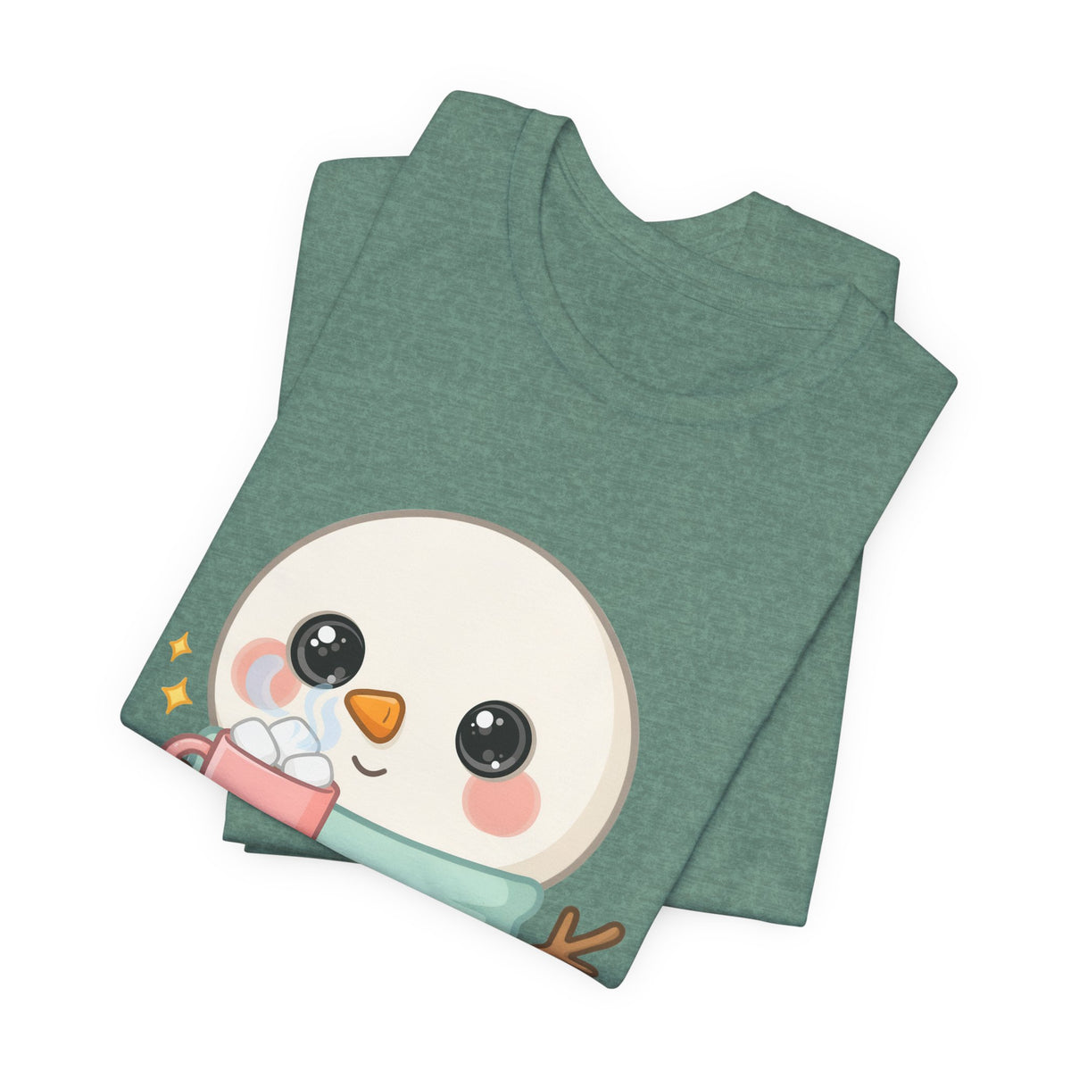Kawaii Snowman T-Shirt for Cozy Cocoa Breaks