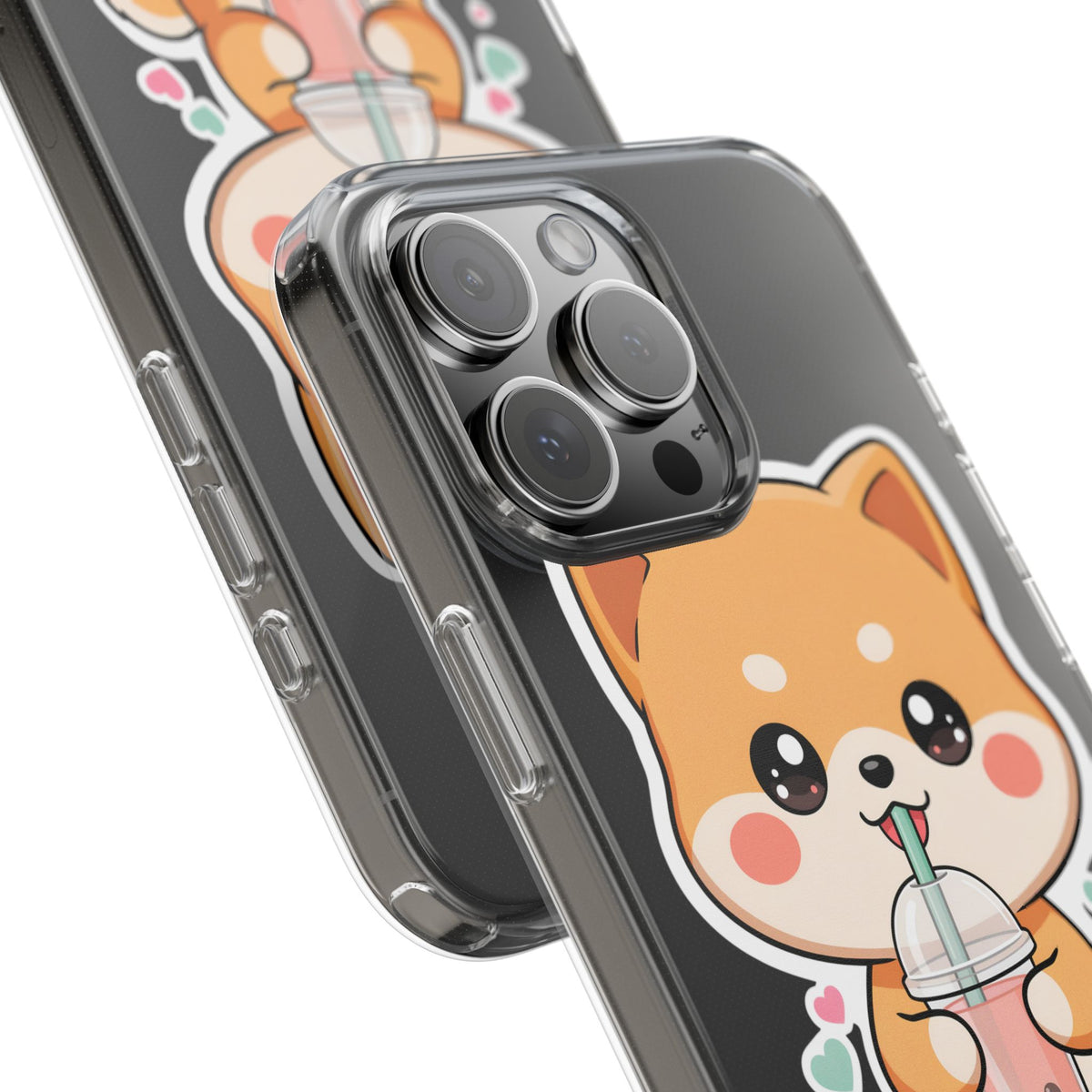 Kawaii Shiba Inu Phone Case for Bubble Tea Lovers