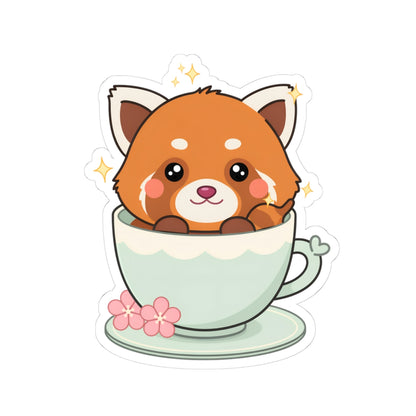 Kawaii Red Panda Sticker for Cute Desk Decor