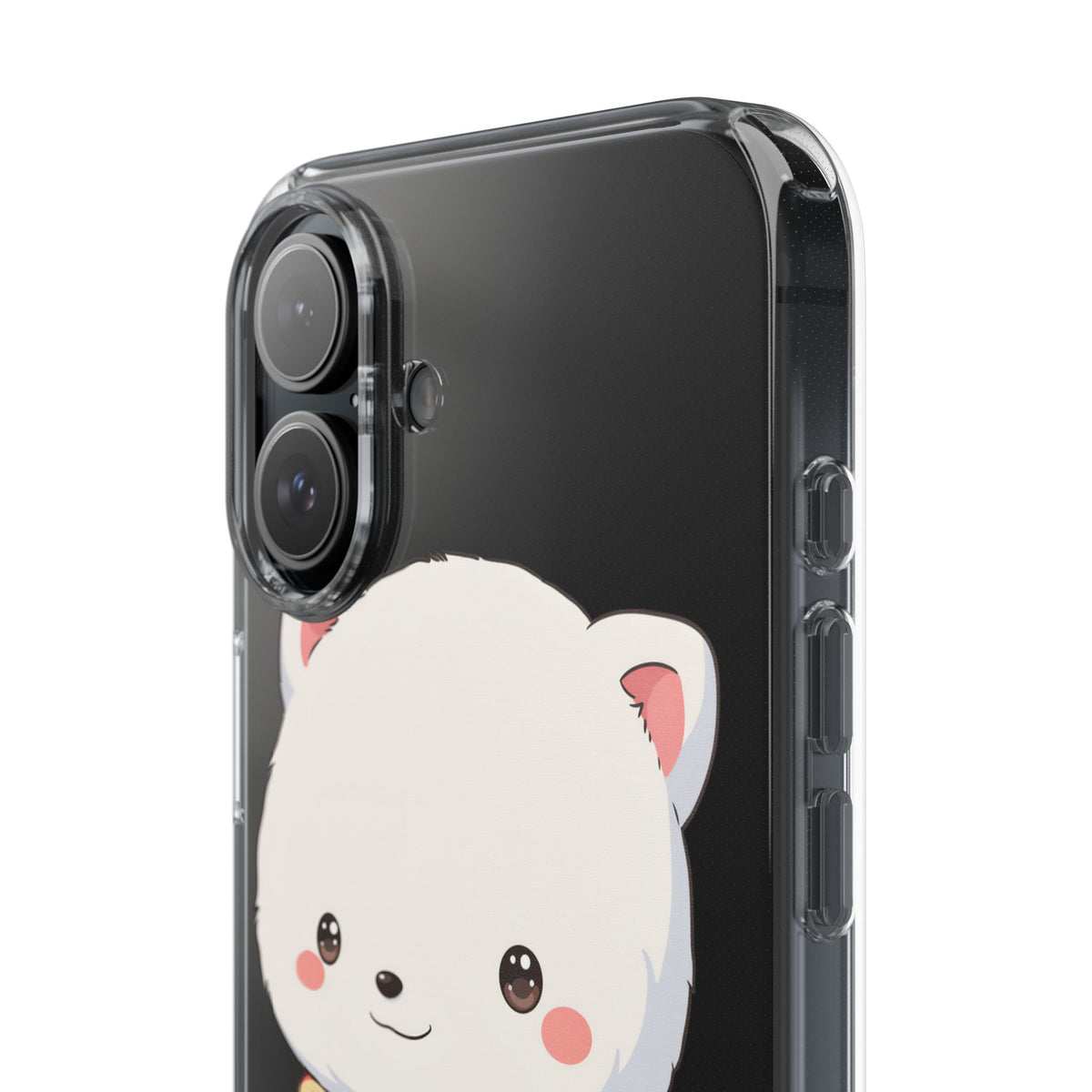 Kawaii Arctic Fox Phone Case, Cozy Christmas Scarf