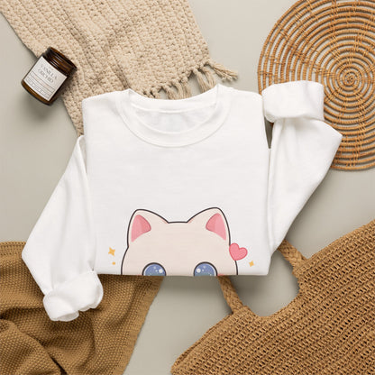 Kawaii Gamer Cat Sweatshirt for Cozy Gaming Nights