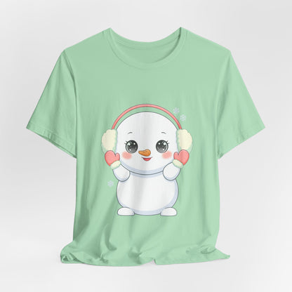 Kawaii Snowman T-Shirt for Cute Winter Style