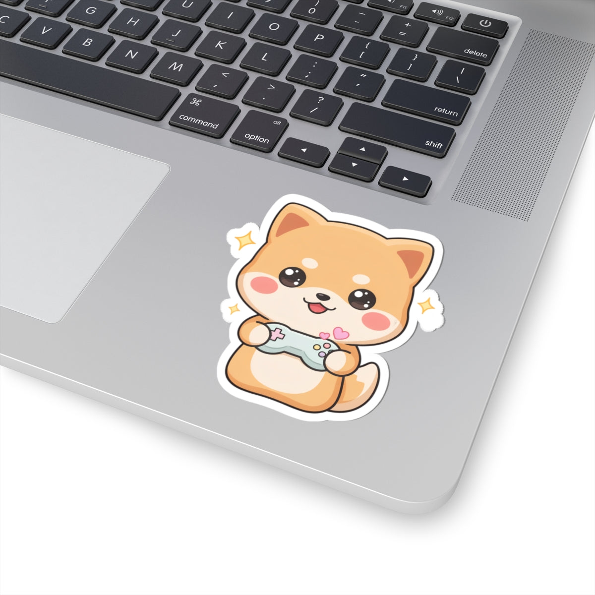 Kawaii Gamer Shiba Inu Kiss-Cut Sticker