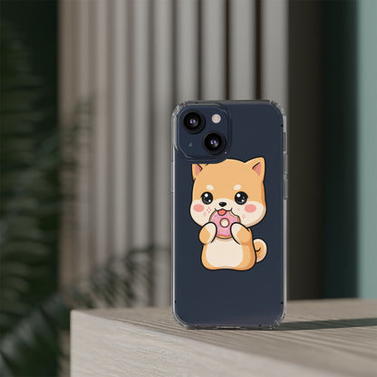 Kawaii Shiba Inu Phone Case with Donut