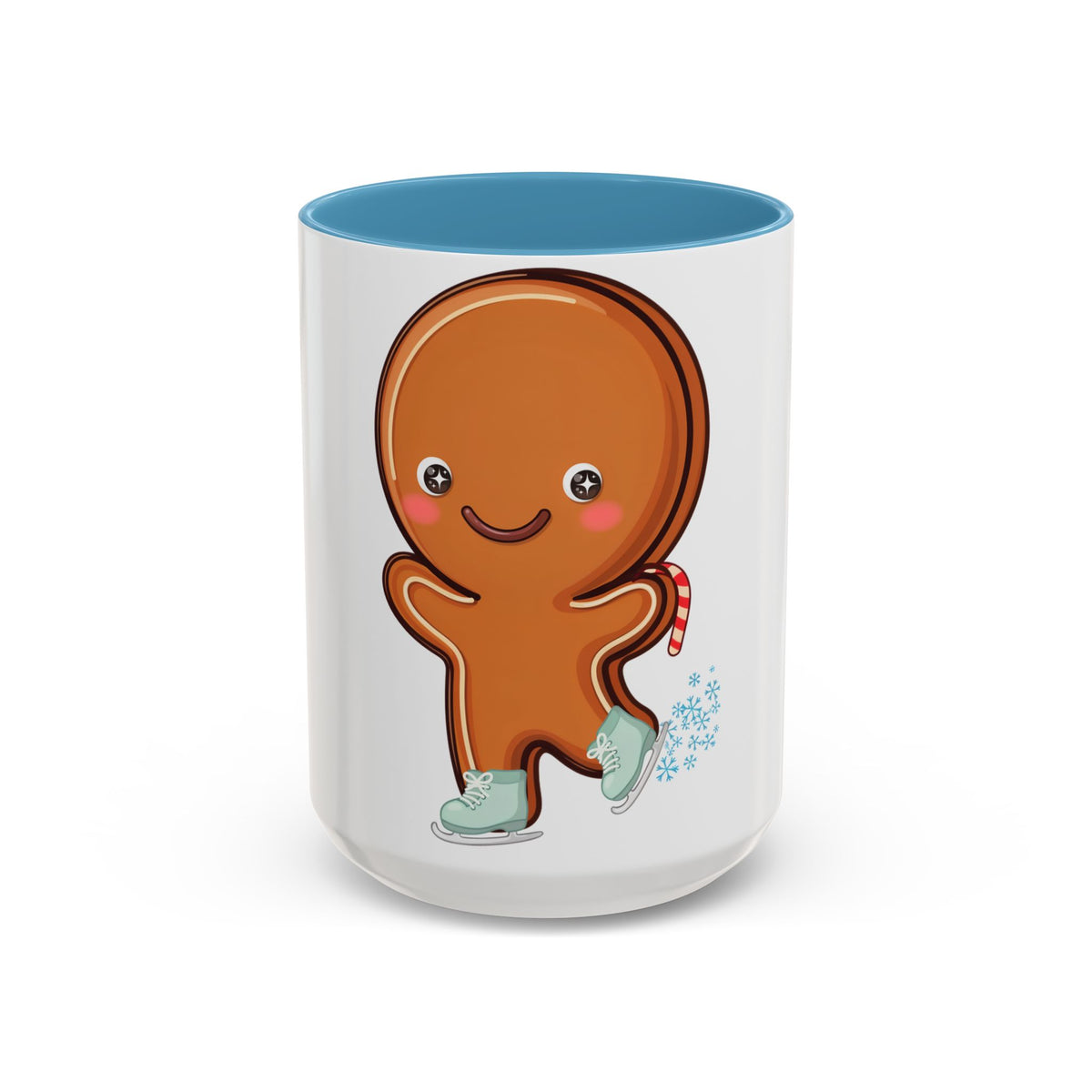 Gingerbread Man Ice Skating Accent Coffee Mug