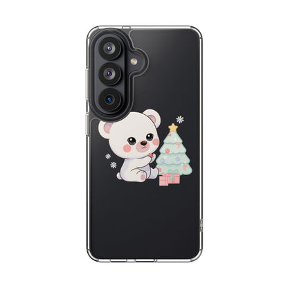 Christmas Polar Bear Phone Case, Kawaii Holiday Accessory