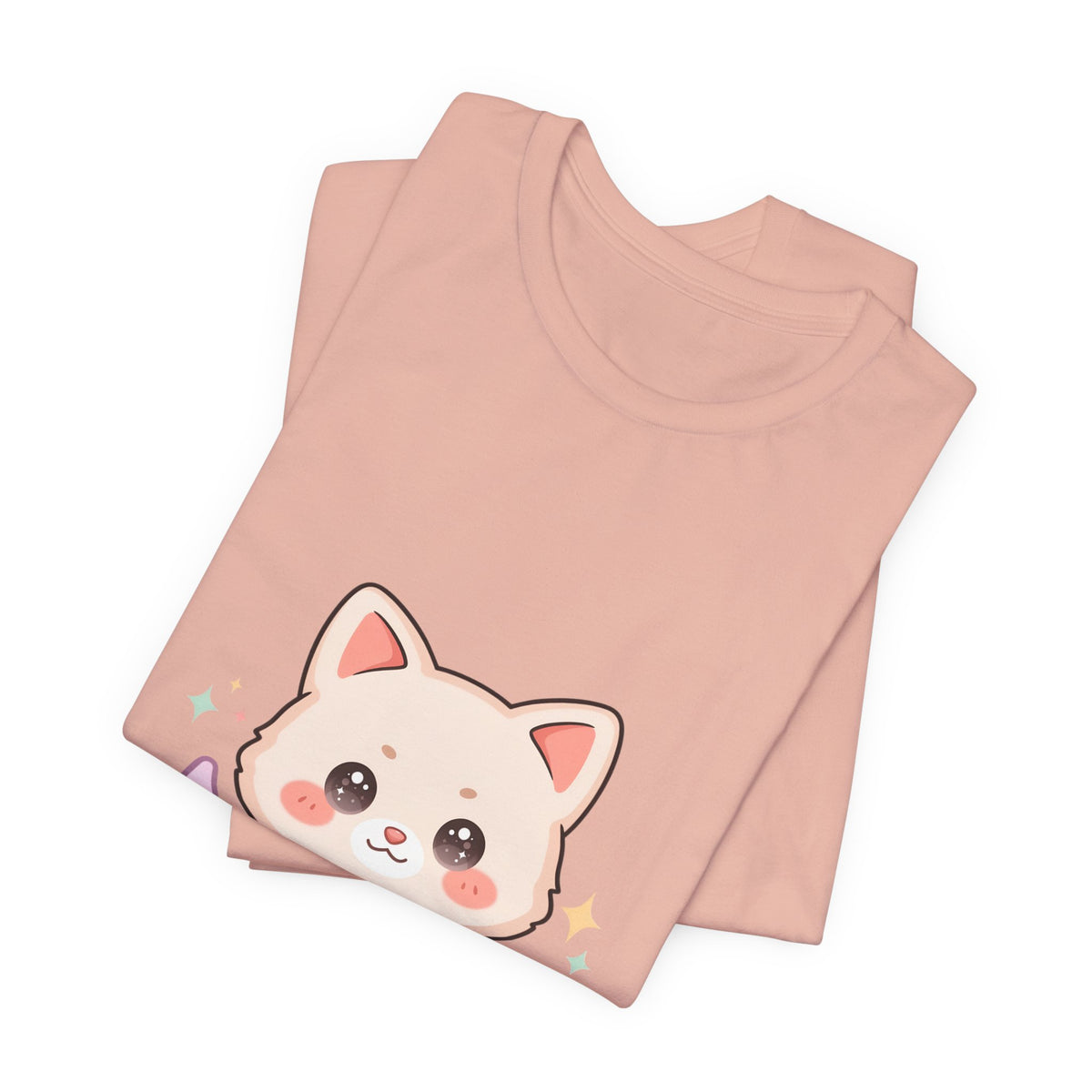 Kawaii Cat Moon T-Shirt for Cozy Night Owls