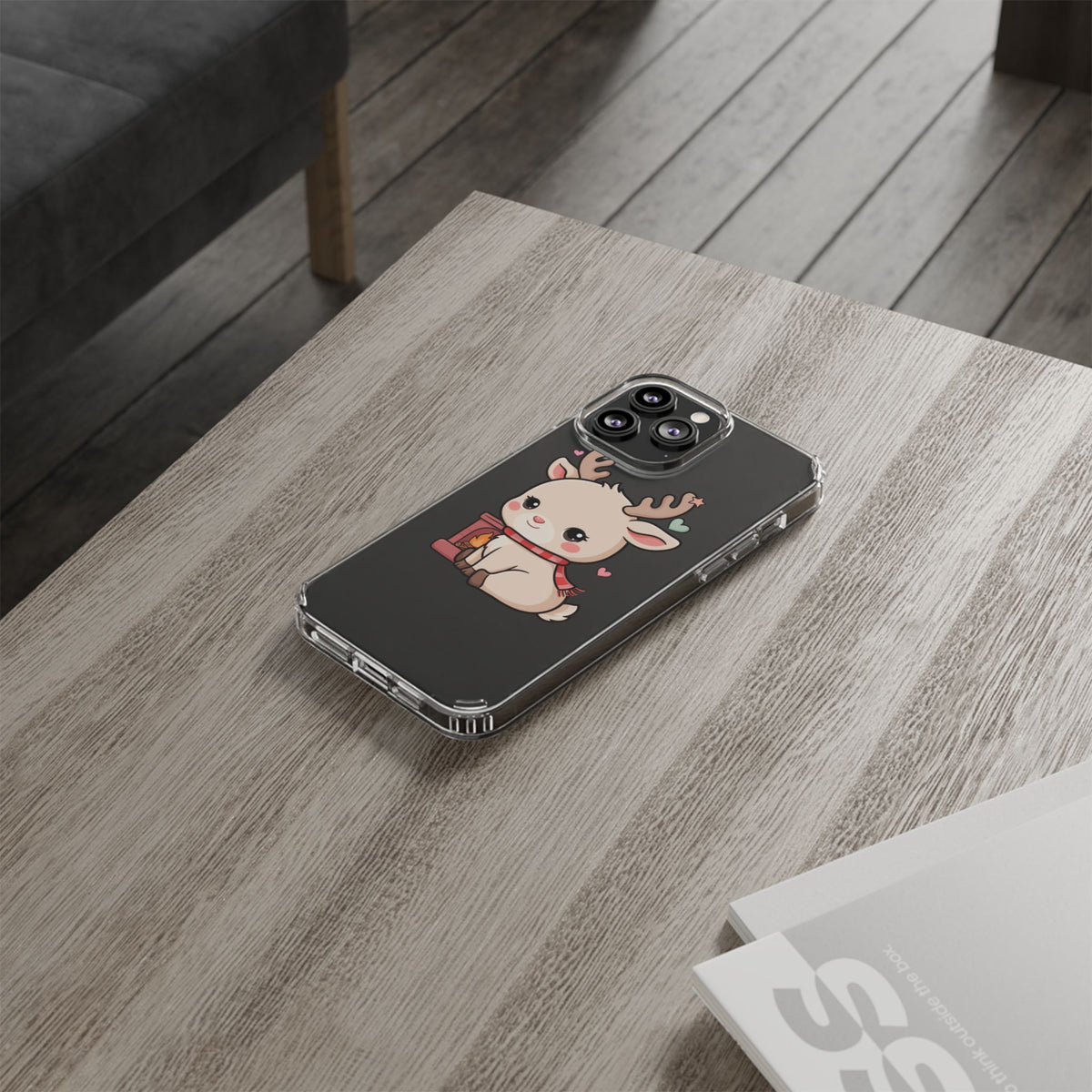 Kawaii Reindeer Phone Case for Cozy Holiday Cheer