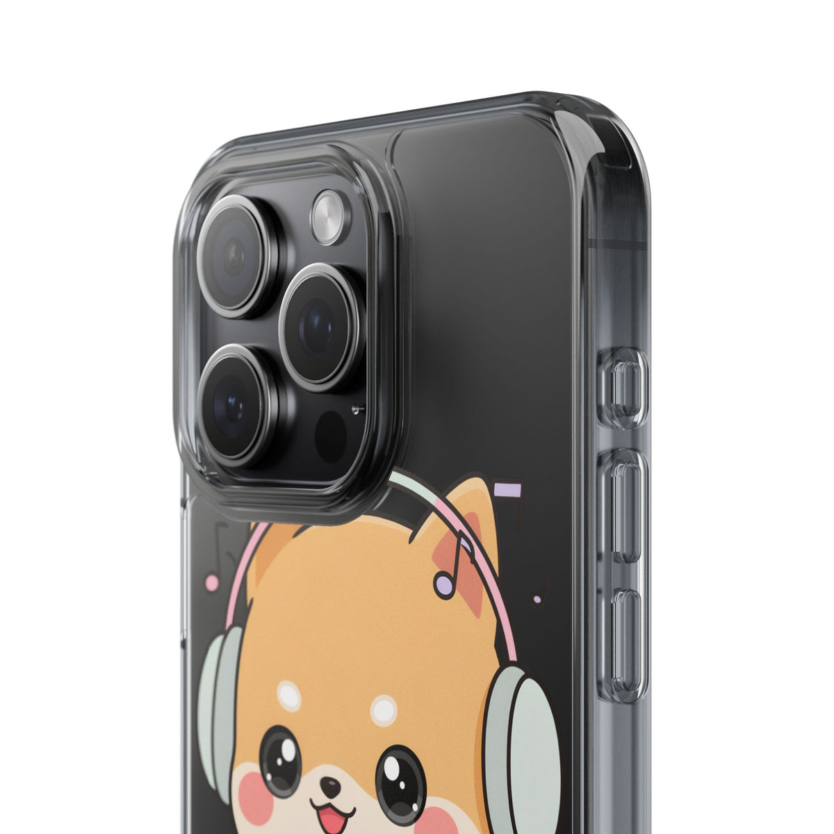Kawaii Shiba Inu Phone Case – Music Lover Clear Case