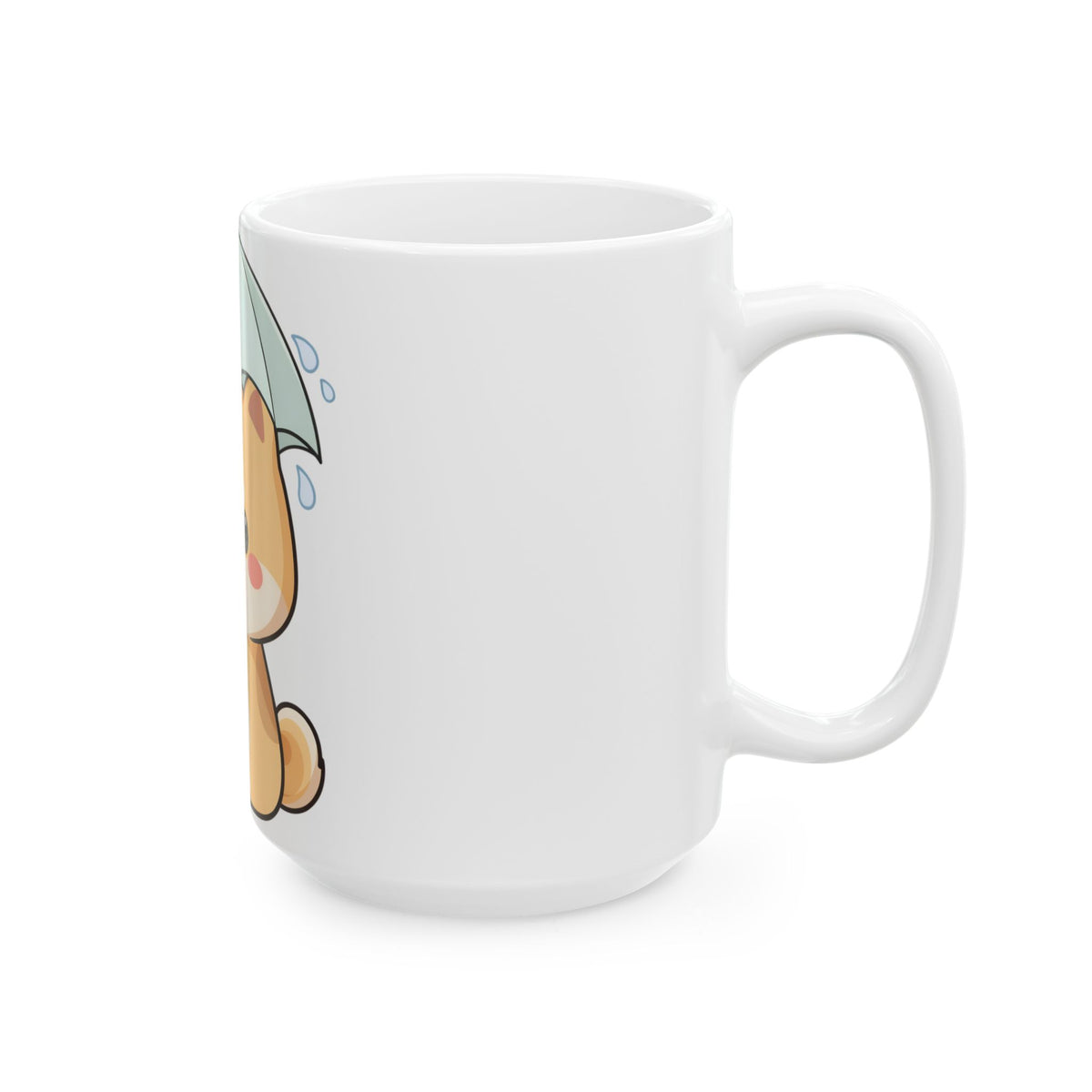 Kawaii Shiba Inu Mug, Cute Rainy Day Dog Gift