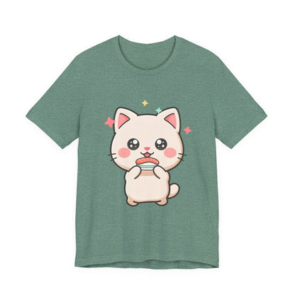 Kawaii Sushi Cat T-Shirt for Cat and Sushi Lovers