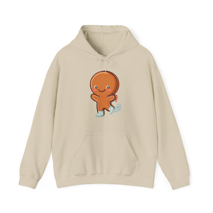 Kawaii Gingerbread Skating Hoodie for Cozy Winter Cheer