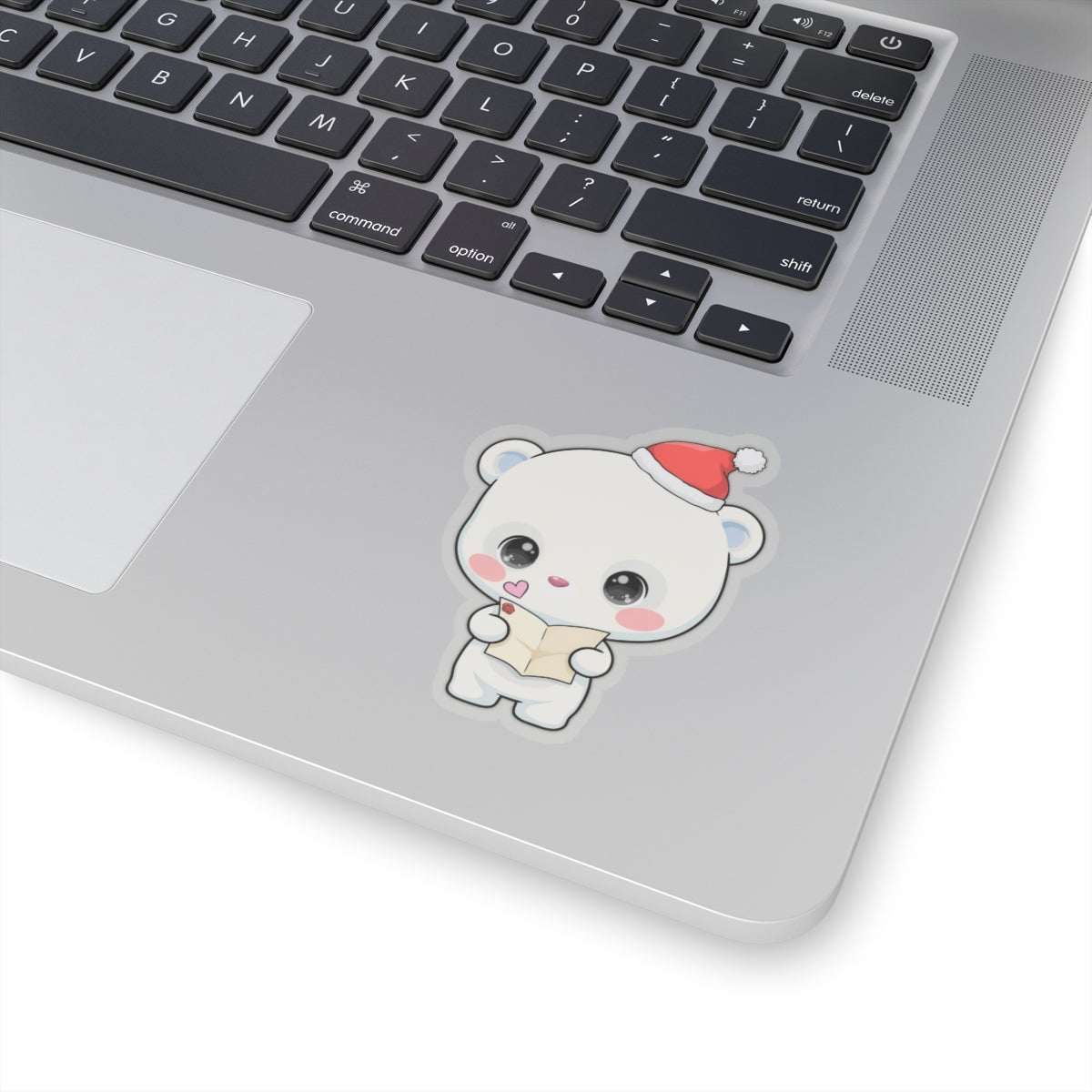 Christmas Polar Bear Sticker for Cozy Holiday Cheer