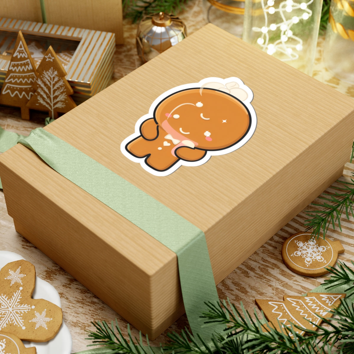 Gingerbread Cocoa Sticker – Cute Kawaii Holiday Vinyl