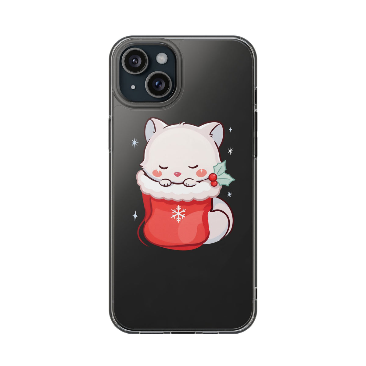 Christmas Fox Phone Case, Cute Holiday Stocking Gift
