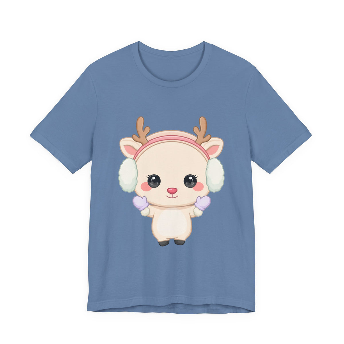 Kawaii Reindeer T-Shirt, Cute Winter Animal Tee
