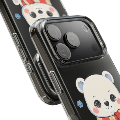 Kawaii Polar Bear Phone Case – Cozy Christmas Cub
