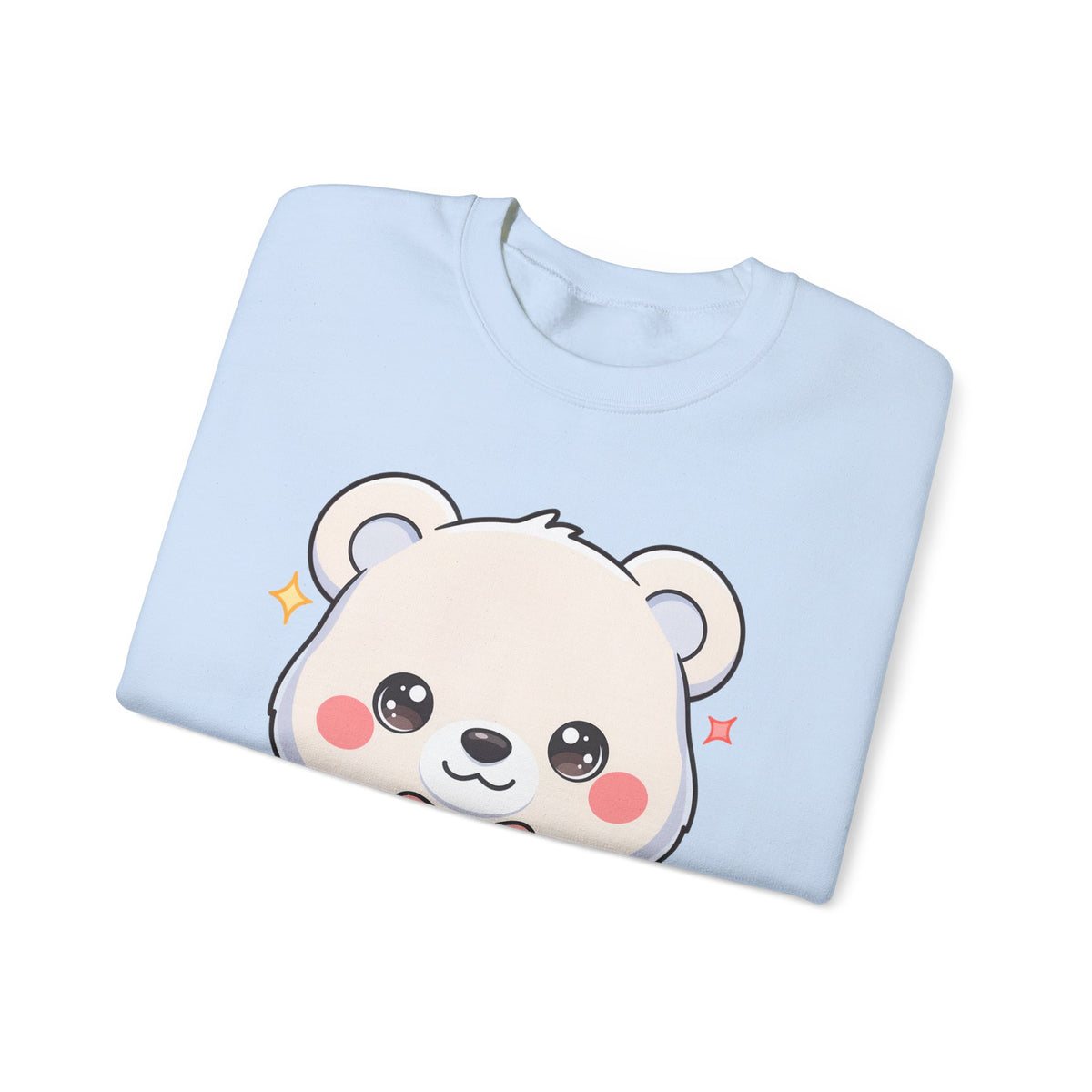 Kawaii Polar Bear Sweatshirt, Cute Gift-Giving Cub