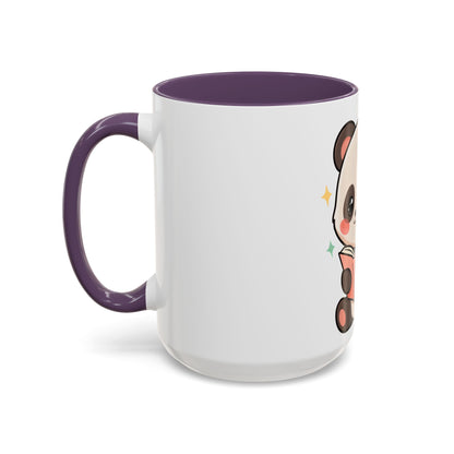 Kawaii Panda Reading Mug, Cute Book Lover Coffee Cup