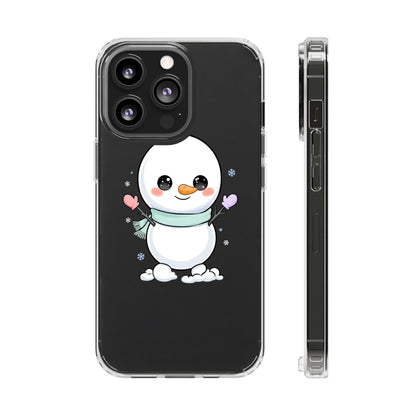 Kawaii Snowman Clear Impact-Resistant Case