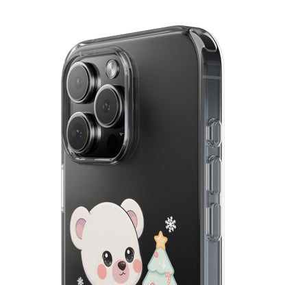 Christmas Polar Bear Phone Case, Kawaii Holiday Accessory
